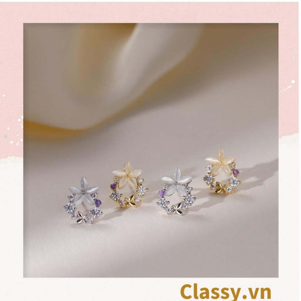 Khuyên tai Bông tai Hoa tai Classy hoa kiểu dáng độc đáo dễ thương PK1605