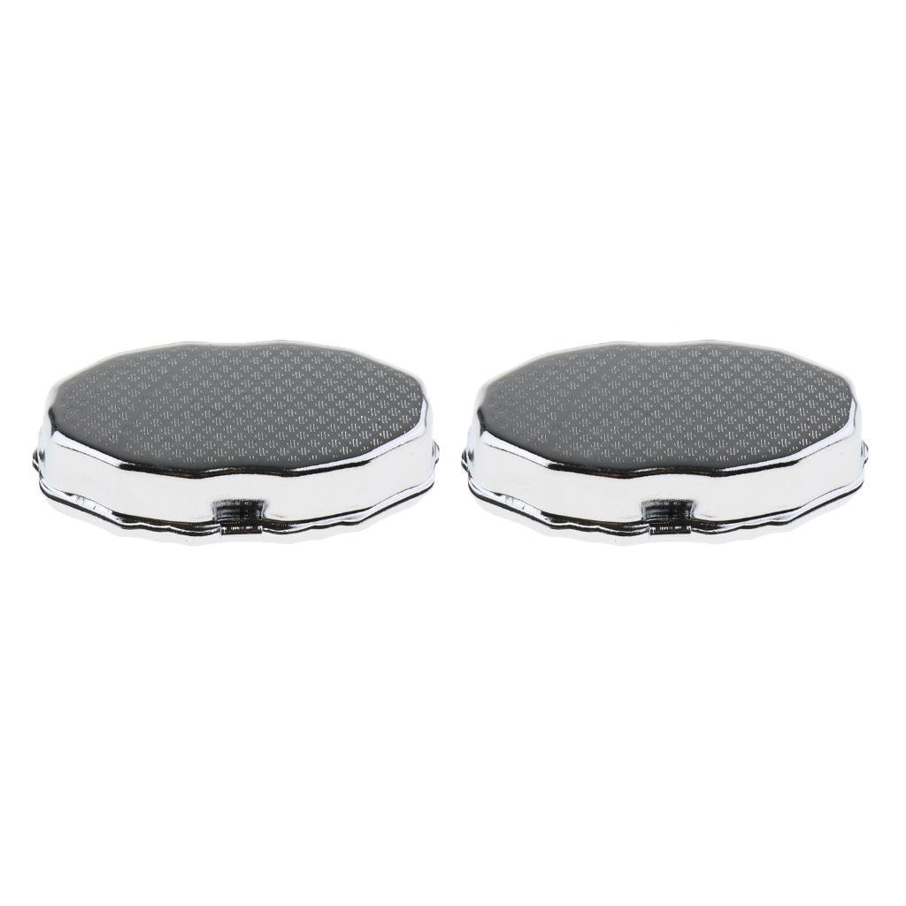 2 Pieces Pillbox Tray Box Made Of Polished Stainless Steel - 01