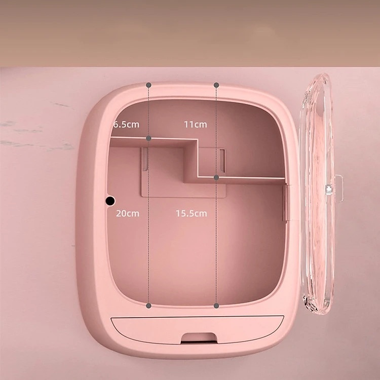 Hộp Đựng Mỹ Phẩm Dán Tường 2 Tầng Kích Thước 28*10*34cm Chống Nước - Hàng Chính Hãng