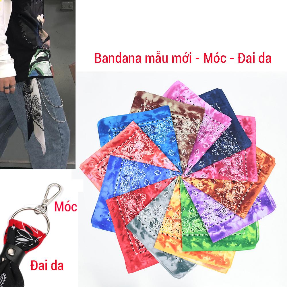 Khăn BANDANA Loang Họa Tiết Màu Sắc -Bandana Mẫu Mới Nhất - BDN41 Nâu vàng