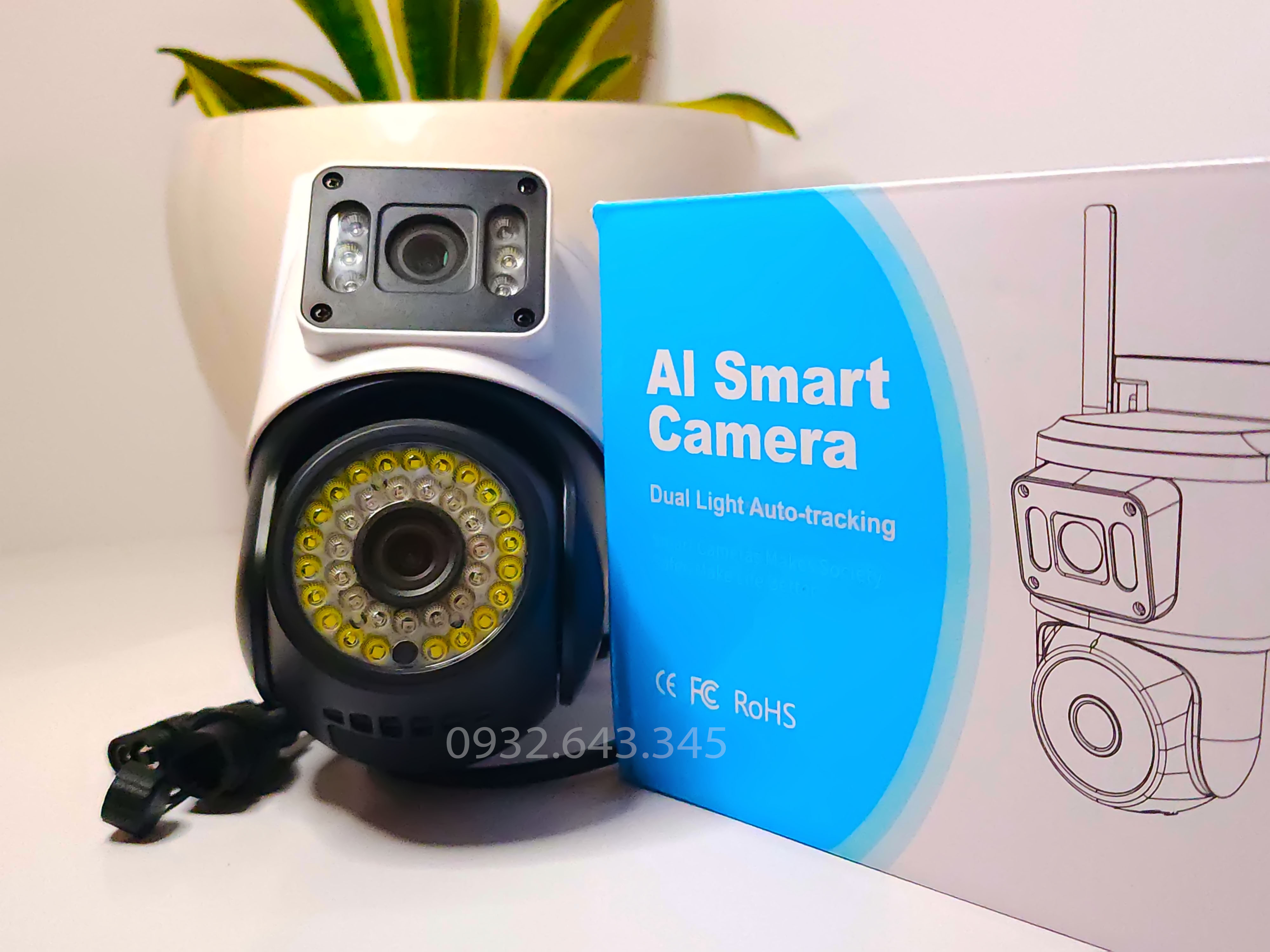 Camera ngoài trời 2 Mắt Yoosee XEM 2 MÀN HÌNH CÙNG LÚC Q42D 5.0 MPX - Ban Đêm Có Màu, Xoay 360 độ, Đàm Thoại 2 Chiều - Hàng Chính Hãng