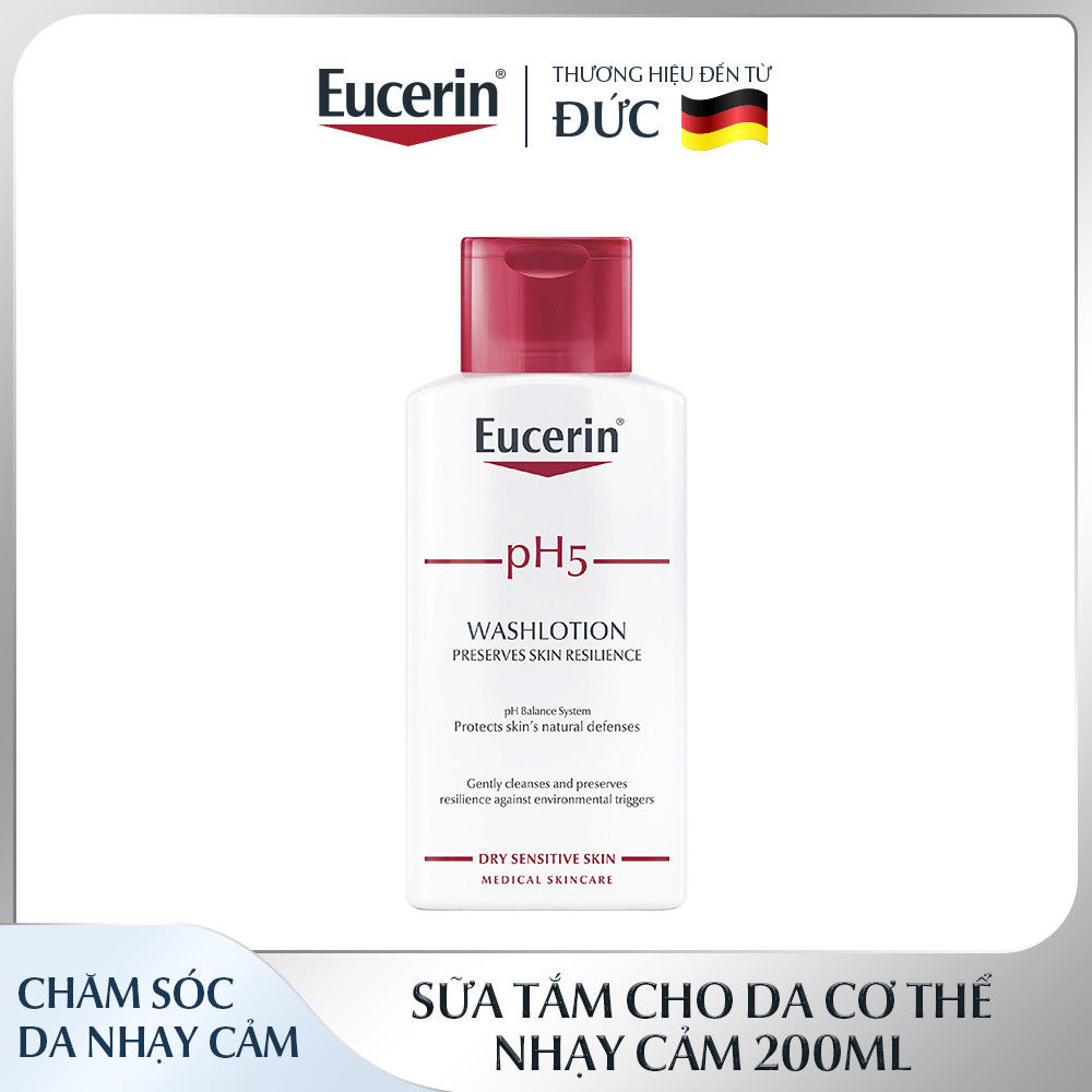 Sữa tắm cho da nhạy cảm Eucerin pH5 Washlotion 200ml