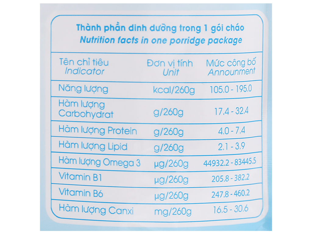 Cháo tươi cá hồi Cây Thị gói 260g