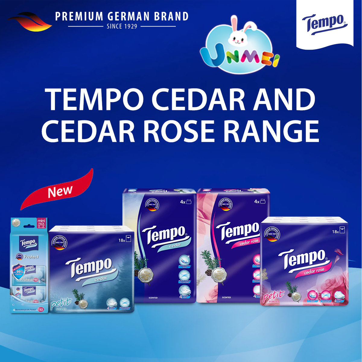 (Phiên Bản Đặc Biệt) Khăn Giấy TEMPO hương Tuyết Tùng, Hồng Tuyết Tùng - An Toàn Êm Ái với 4 Lớp Dày Dặn
