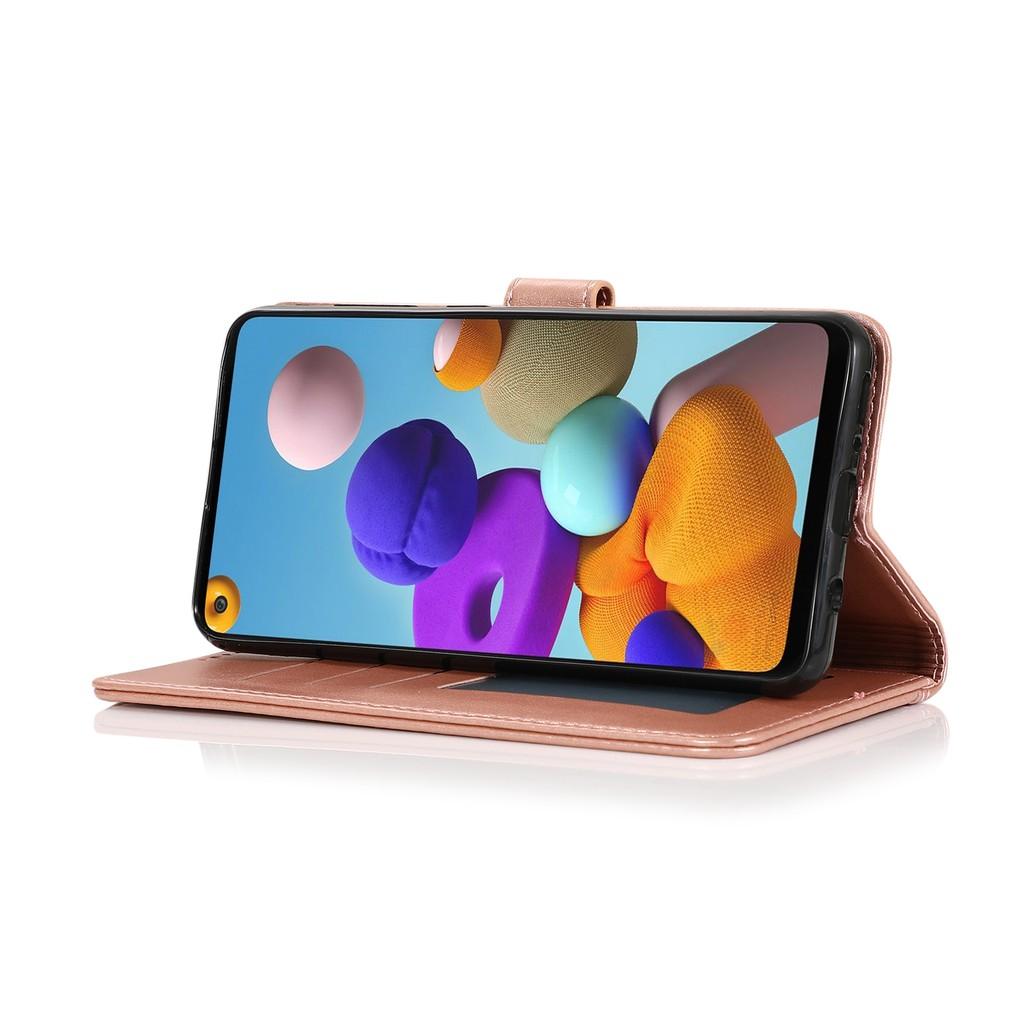 Ốp lưng điện thoại dạng ví da lật có ngăn đựng thẻ mềm cho Samsung Galaxy Note10 Lite A21S A71 A51 A41 A31 A21 A11