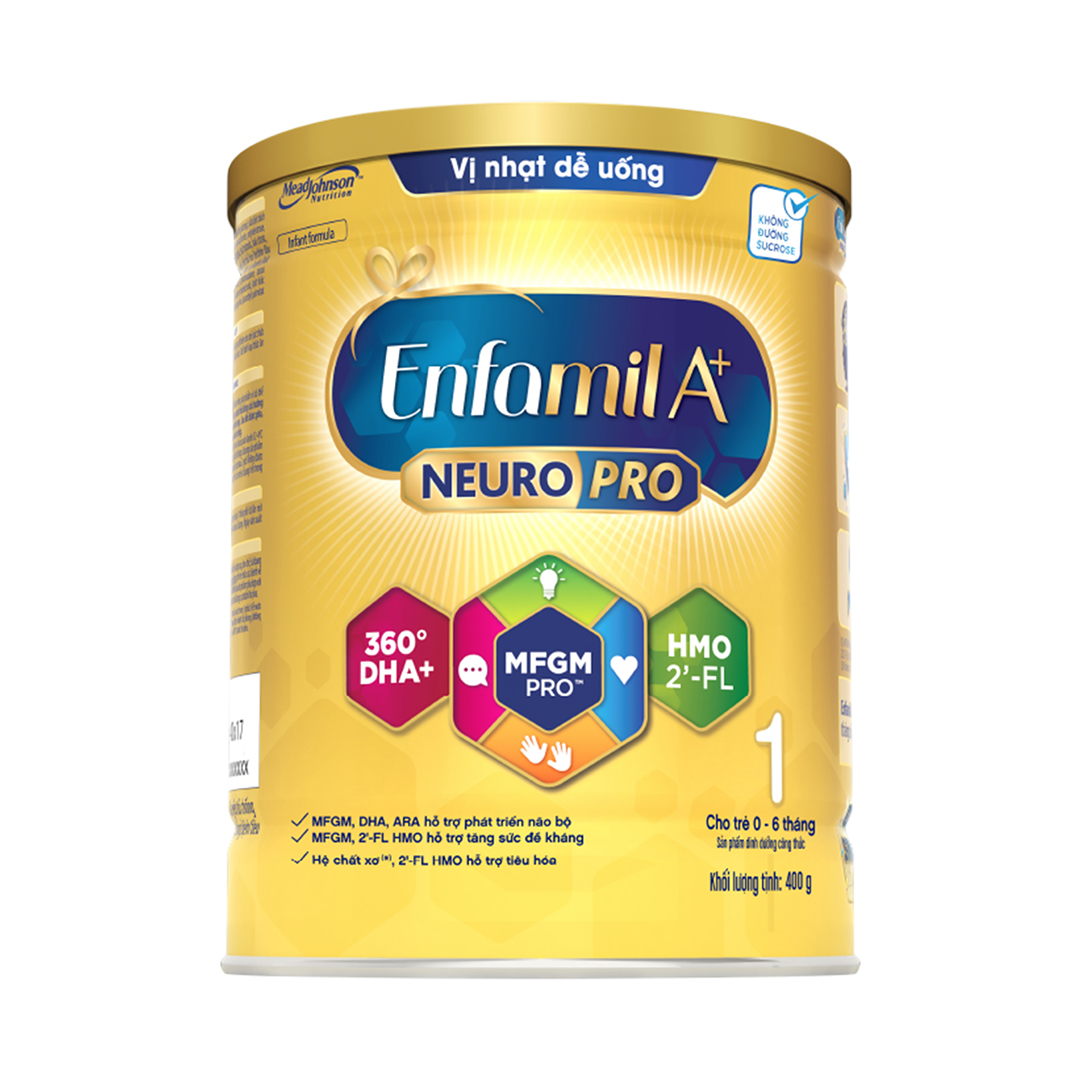 Sữa bột Enfamil A+ NeuroPro 1 với 2’-FL HMO cho trẻ từ 0 – 6 tháng tuổi– 400g