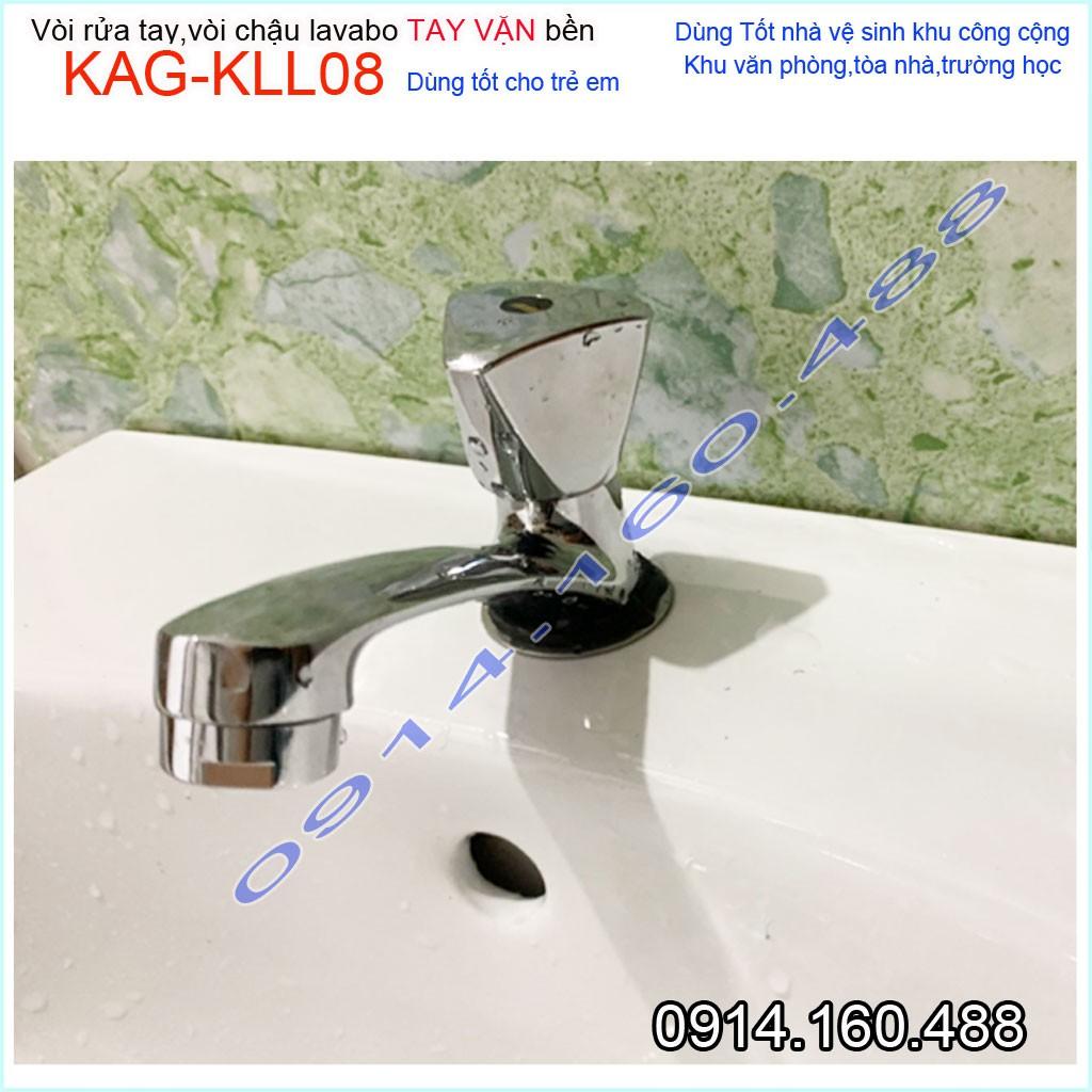 Vòi lavabo lạnh KAG-KLL08, vòi chậu rửa mặt tay vặn tam giác cao cấp nước chảy mạnh sử dụng tốt