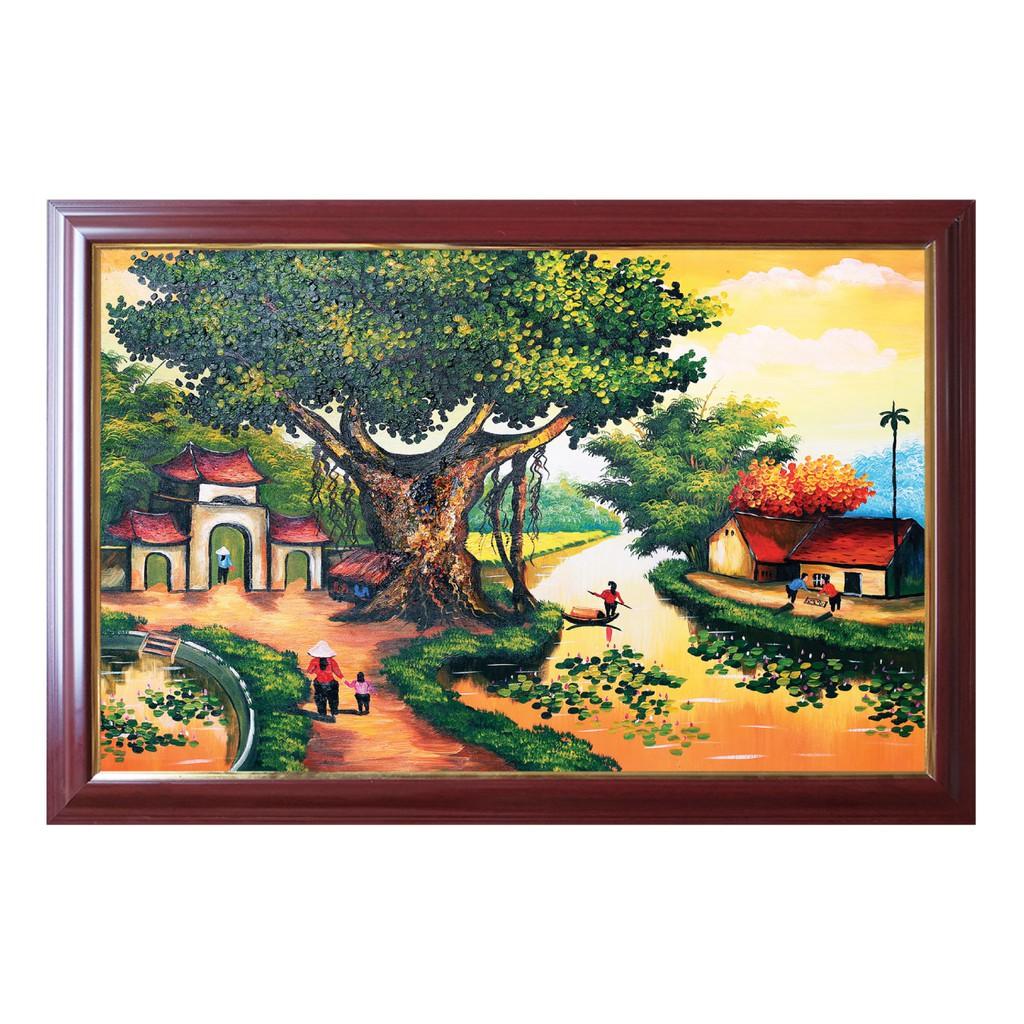Tranh làng quê Việt, quà tặng lưu niệm TDQ-08