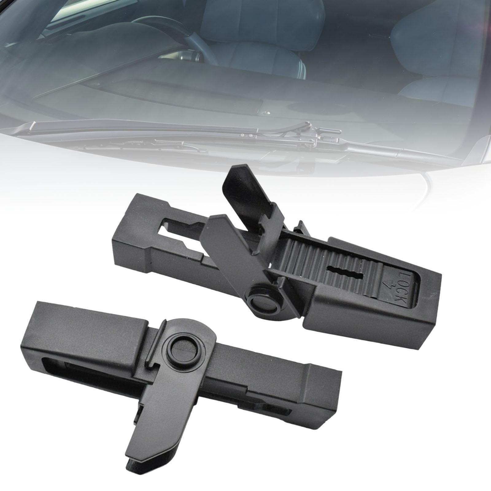 2Pcs Automotive Front Windshield Wiper Arm Retaining Clip/ Black for Discovery 2 L322 Replacement Durable/
