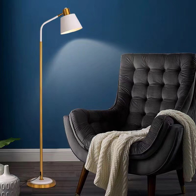 Đèn Cây Đọc Sách - Đèn Đứng Trang Trí Sofa Phòng Khách, Thân Hợp Kim Sơn Tĩnh Điện,Tặng Kèm Bóng LED Chống Cận L570