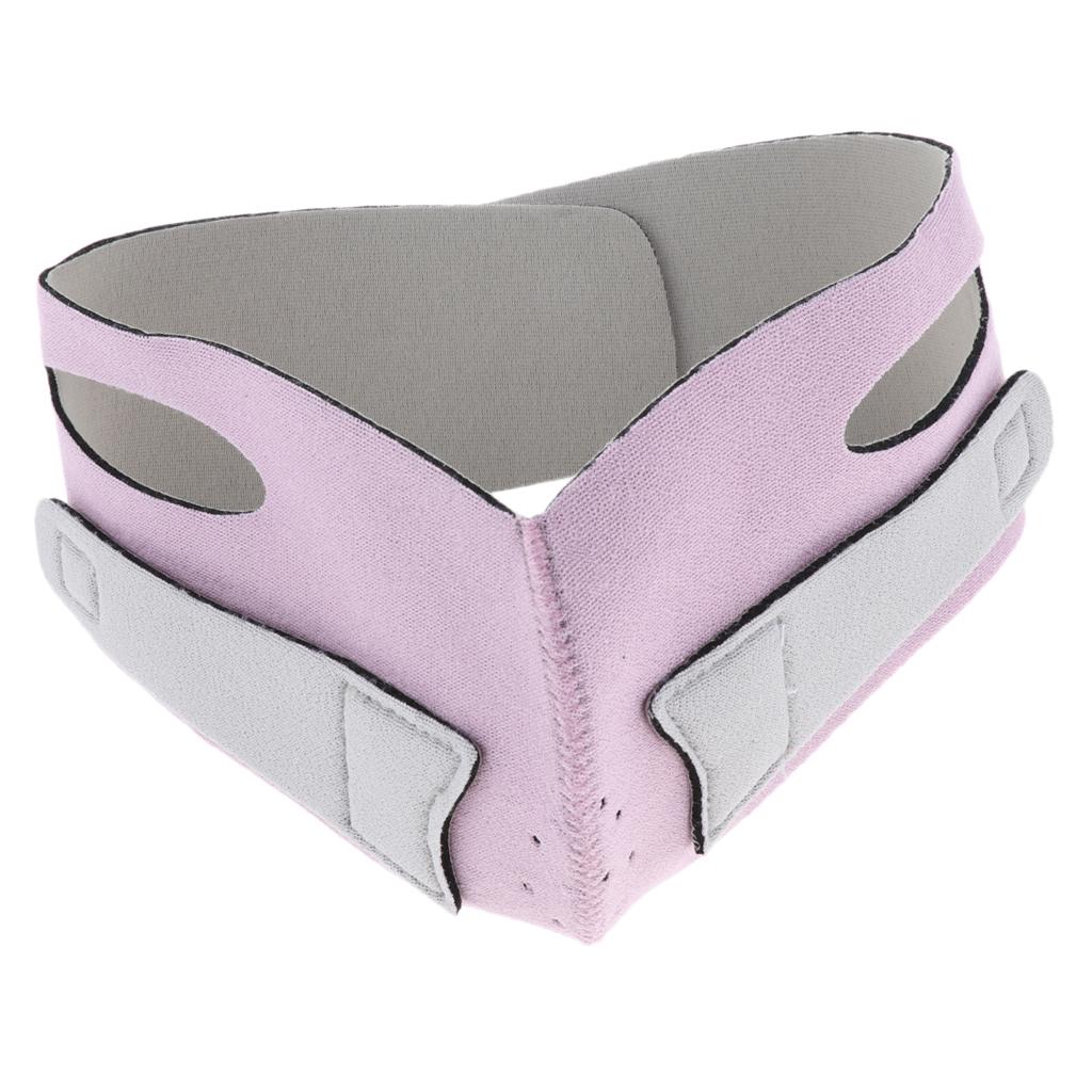 Double Chin Cheek Shaper Strap Belt V Line Face Neck Lifting Band Firming Tool - Pink/Orange