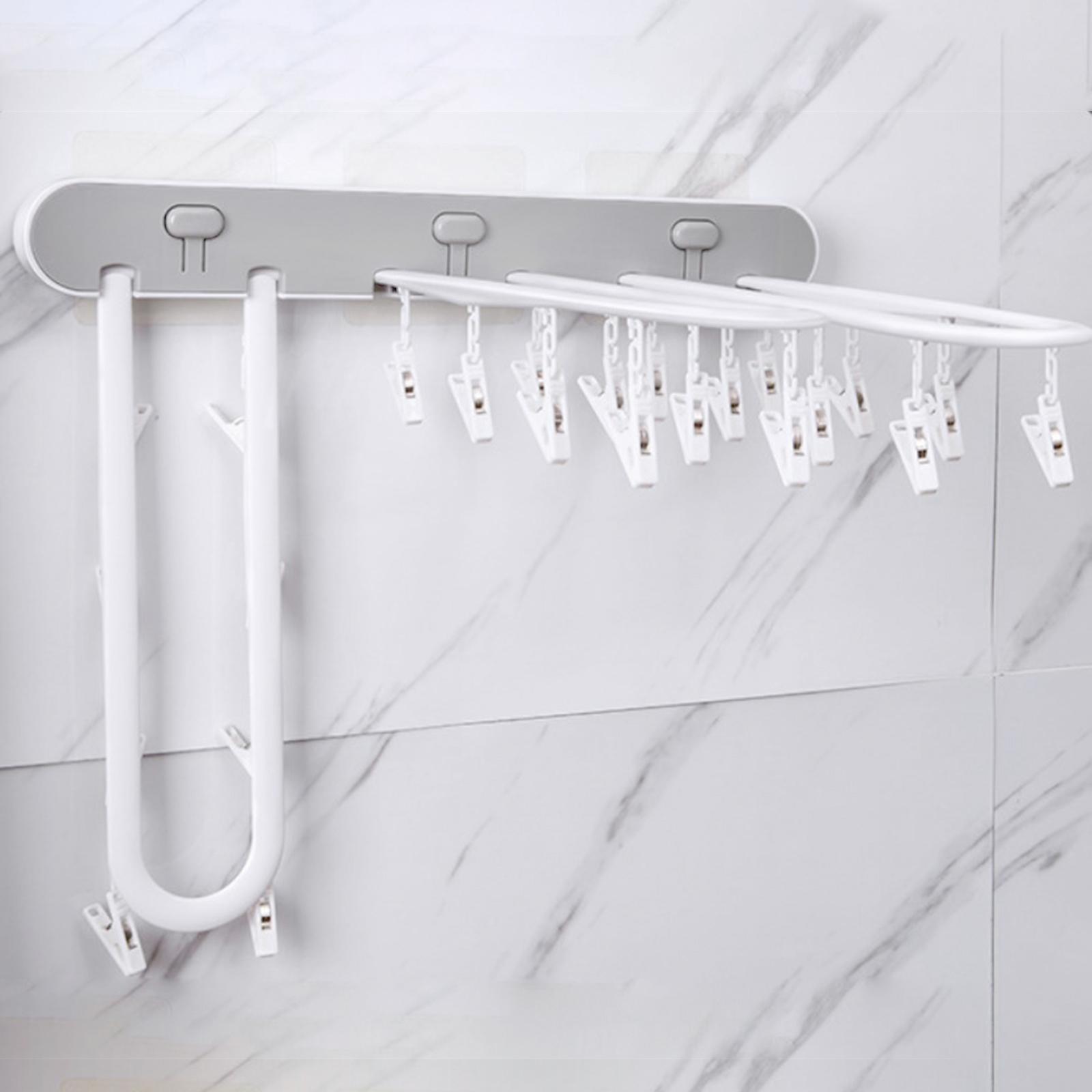 Underwear Hanger Closet Organiser Sock Clip for Baby Clothes Ties Free Drill