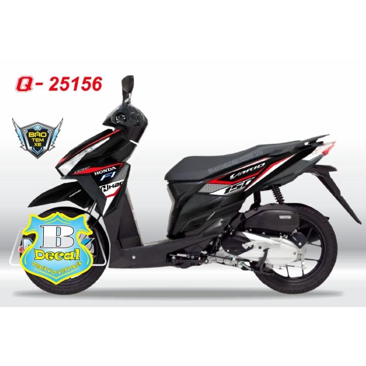 Tem rời dán xe vario 2017 25156 đỏ đen - Bi Decal