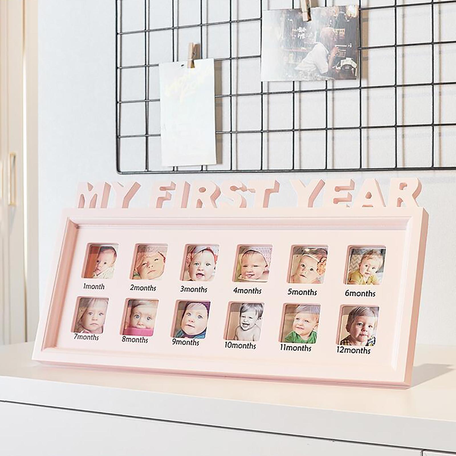 Baby's First Year Picture Photo Frame DIY Keepsake Newborn Baby Shower Gift