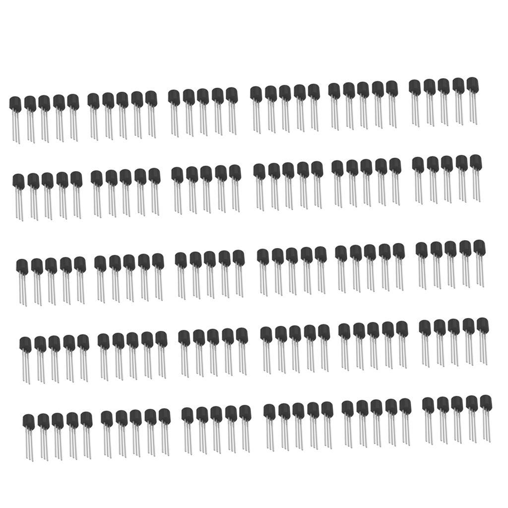 150 Pieces TO-92 Package Transistor Assortment Kit 15 Values