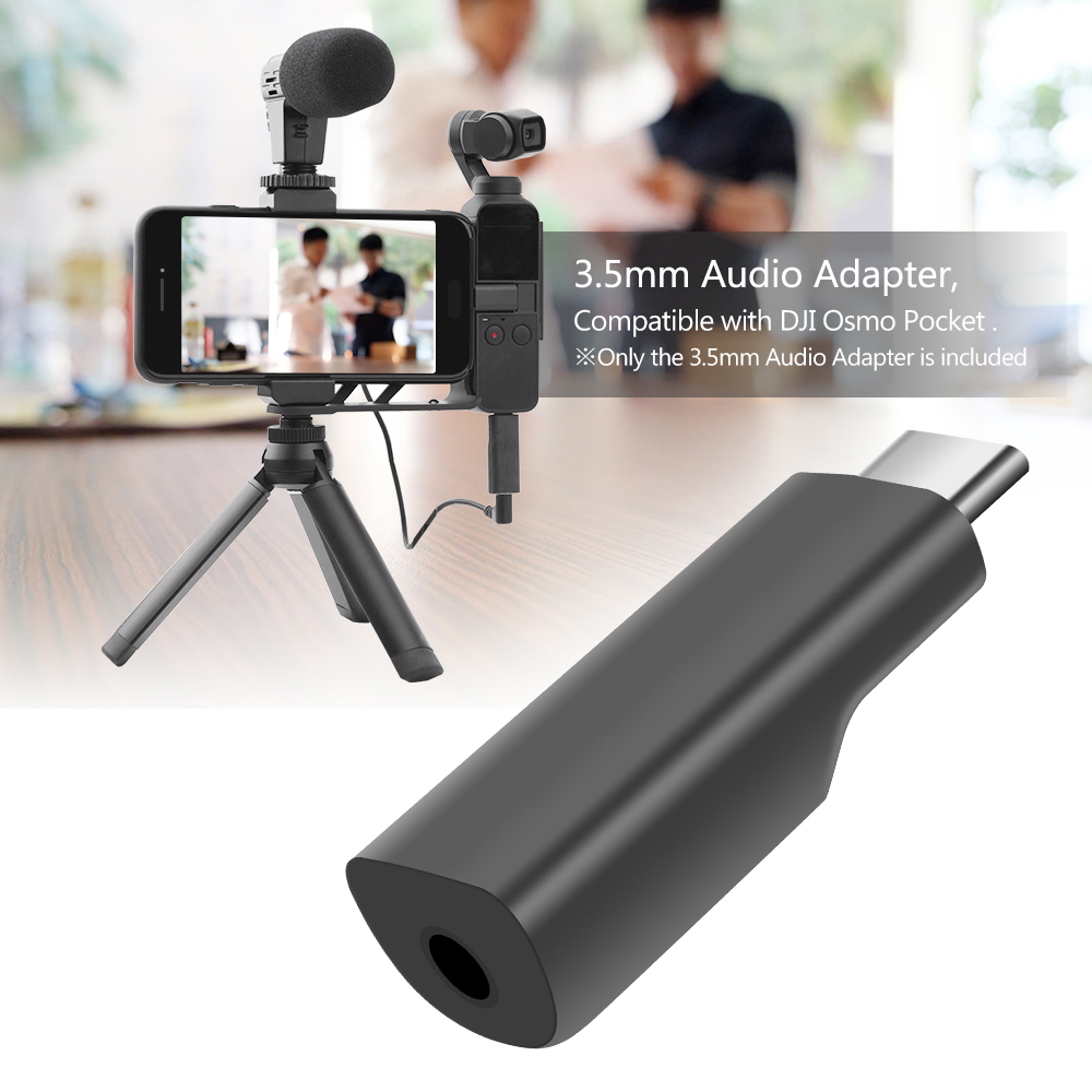 Bộ chuyển đổi âm thanh micrô Type-C sang 3,5 mm để kết nối micrô bên ngoài Tương thích với DJI Osmo