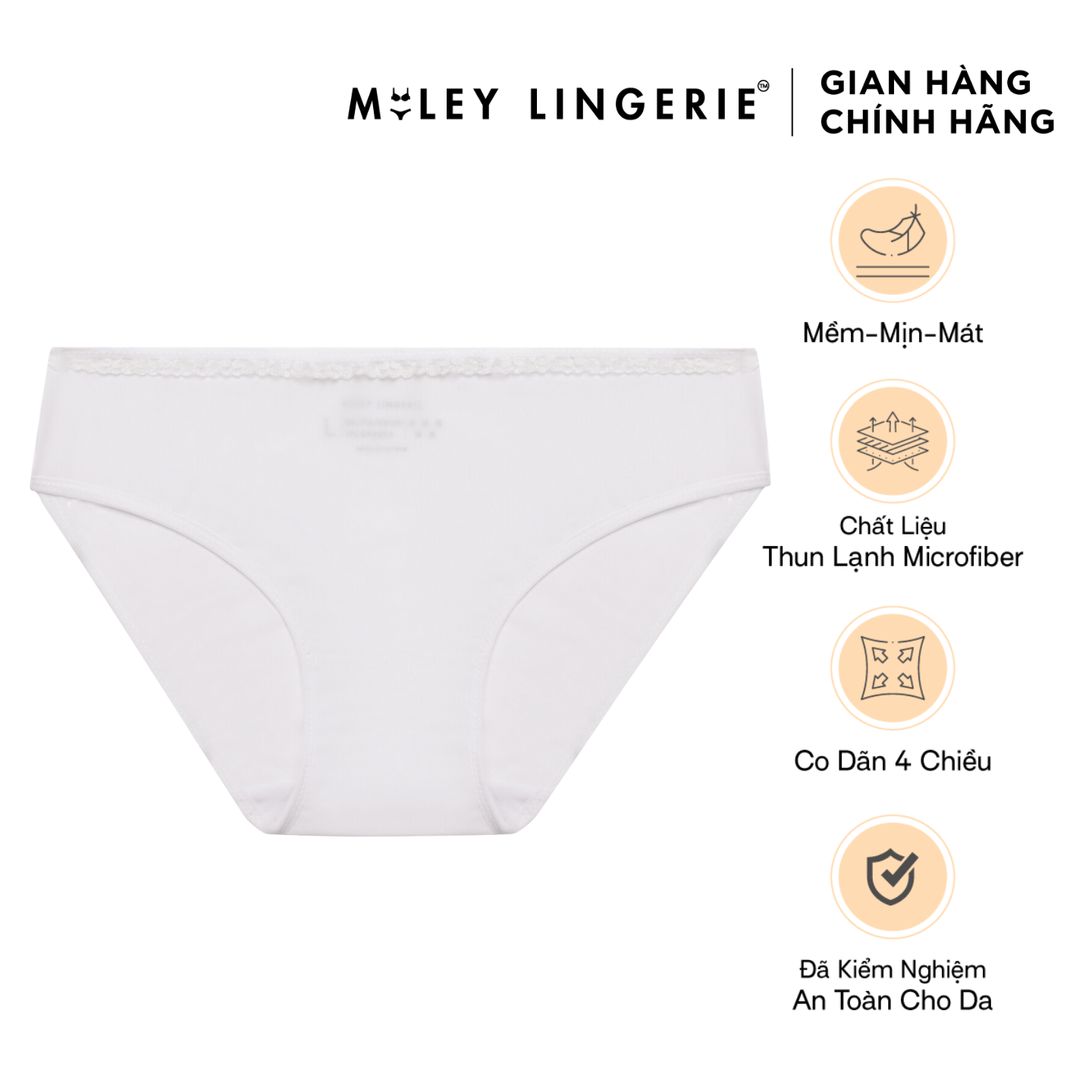 Quần Lót Thun Lạnh Viền Ren Comfort Miley Lingerie BMS