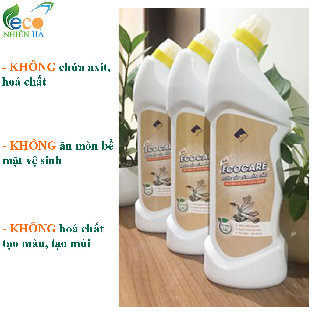 Nước tẩy bồn cầu ECOCARE 1L tinh dầu thiên nhiên, tẩy rửa bồn cầu, khử mùi, an toàn mẹ bầu