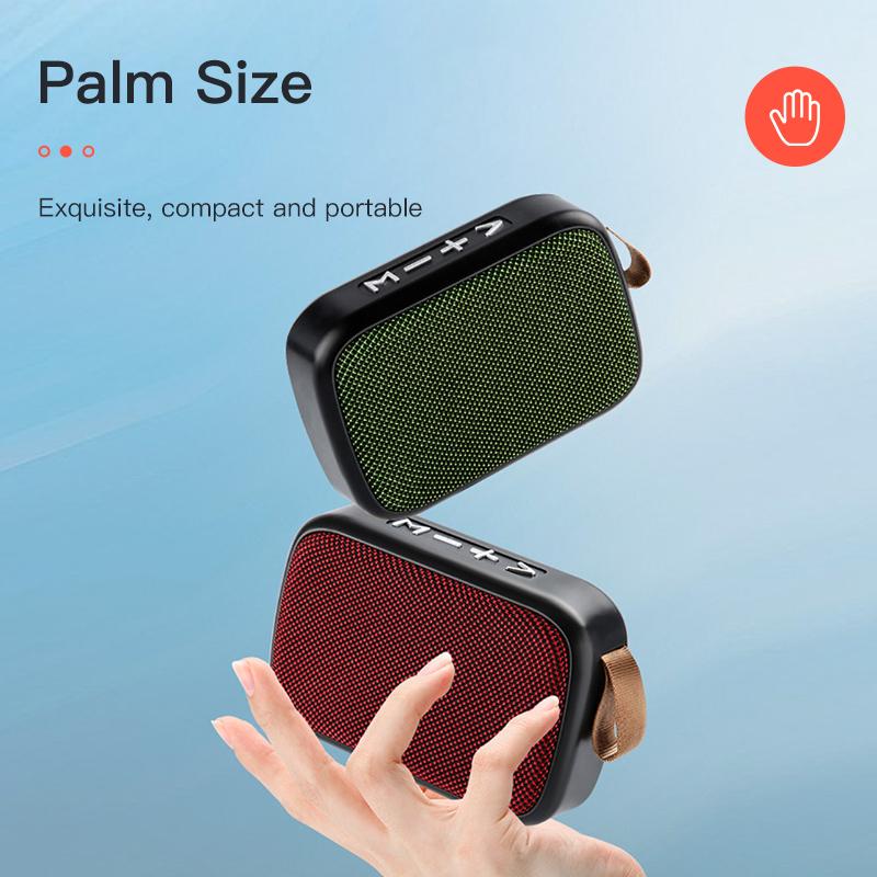 Mini Di Động Loa Bluetooth Không Dây HIFI 3D Stereo Vải Hộp Âm Thanh Ngoài Trời Đài FM Nghe Nhạc Hỗ Trợ USB Thẻ TF Color: green