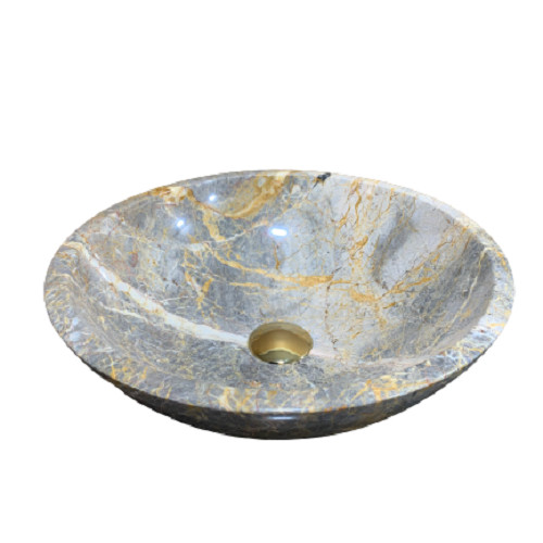Chậu rửa mặt lavabo đá tự nhiên vàng thanh hóa DK30 Hoabinh Stone
