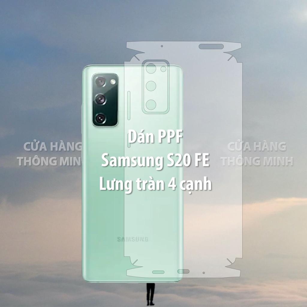 Tấm dán Samsung S20 FE dán PPF mặt trước, dán mặt sau, dán màn hình, dán mặt lưng Full viền chuẩn