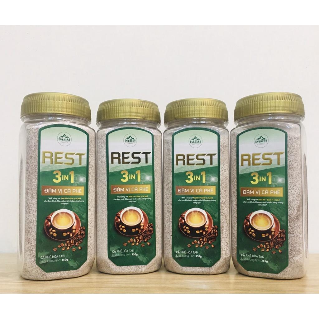 Combo Cà Phê Sữa REST 3IN1 - Everest Coffee. Hủ 350gr. Hàng Việt Nam Xuất Khẩu.Chất Lượng Quốc Tế