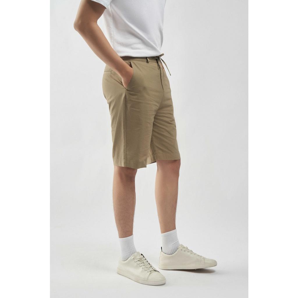 Quần short vải sọc nhăn (Seersucker) form loose ống suông 10S21PSH004 | LASTORE MENSWEAR