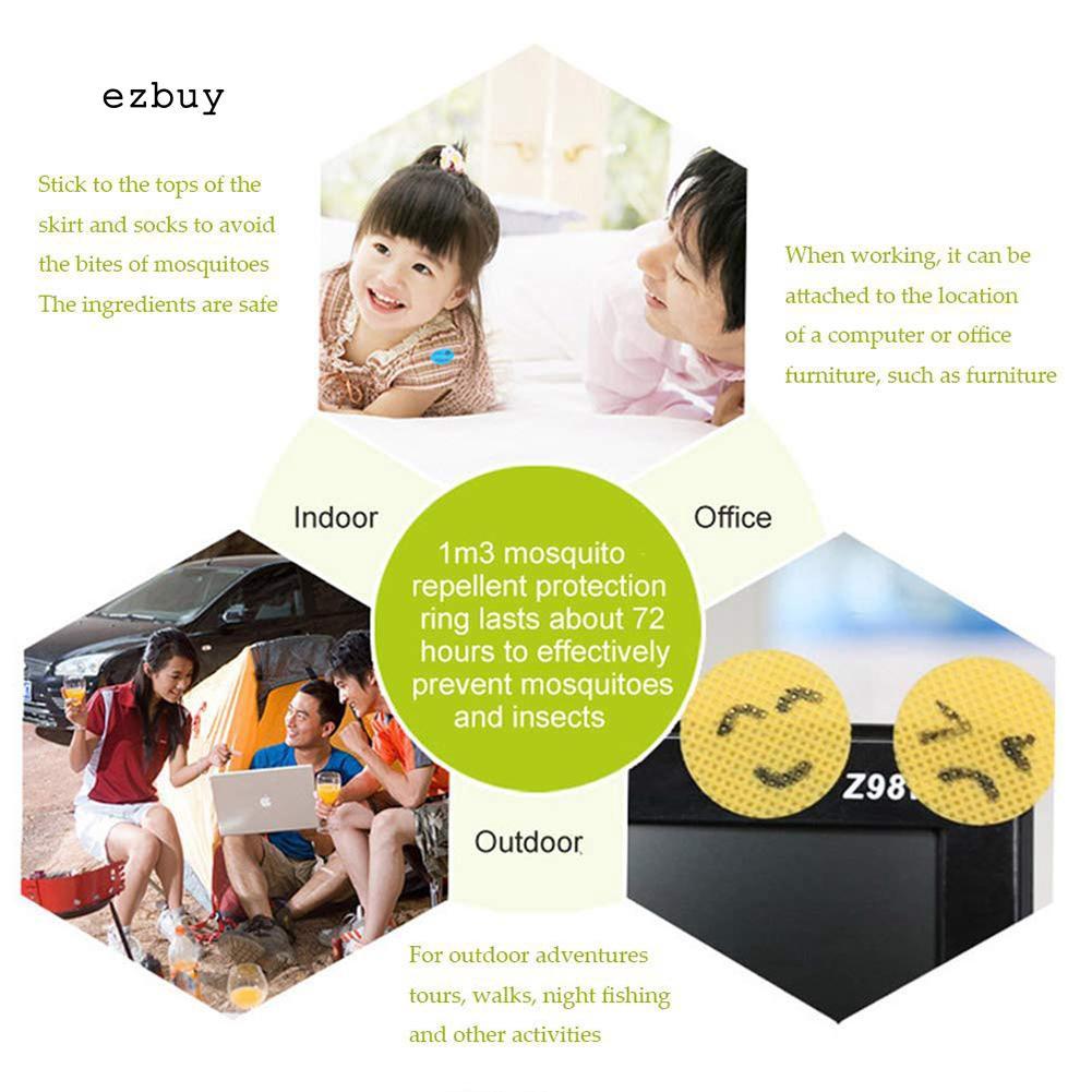 【EY】50 Packs Smiling Face Anti Mosquito Sticker Bugs Repellent Decal for Kids Adults