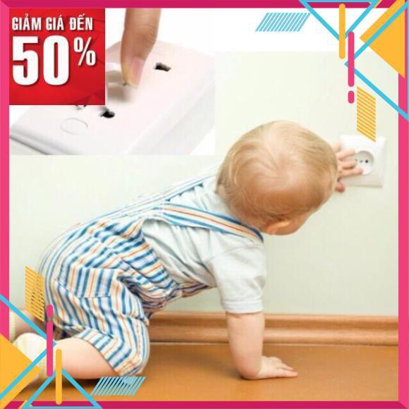 Nút bịt ổ điện nắp cắm 2 chân, 3 chân lộn xộn chống giật an toàn cho bé trẻ em