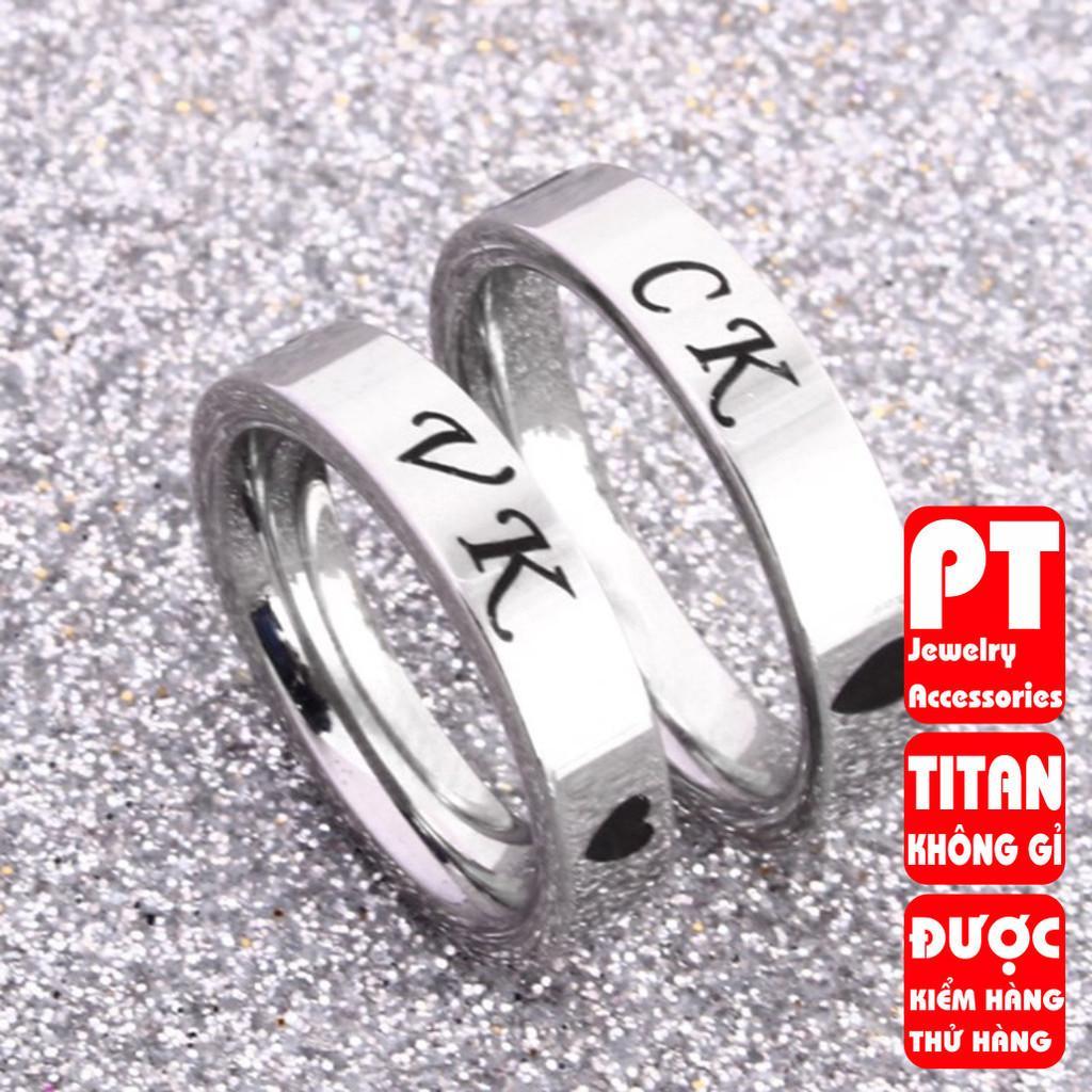 Nhẫn cặp vợ chống inox ĐV: 1CHIẾC cao cấp sang trọng không đen HCM