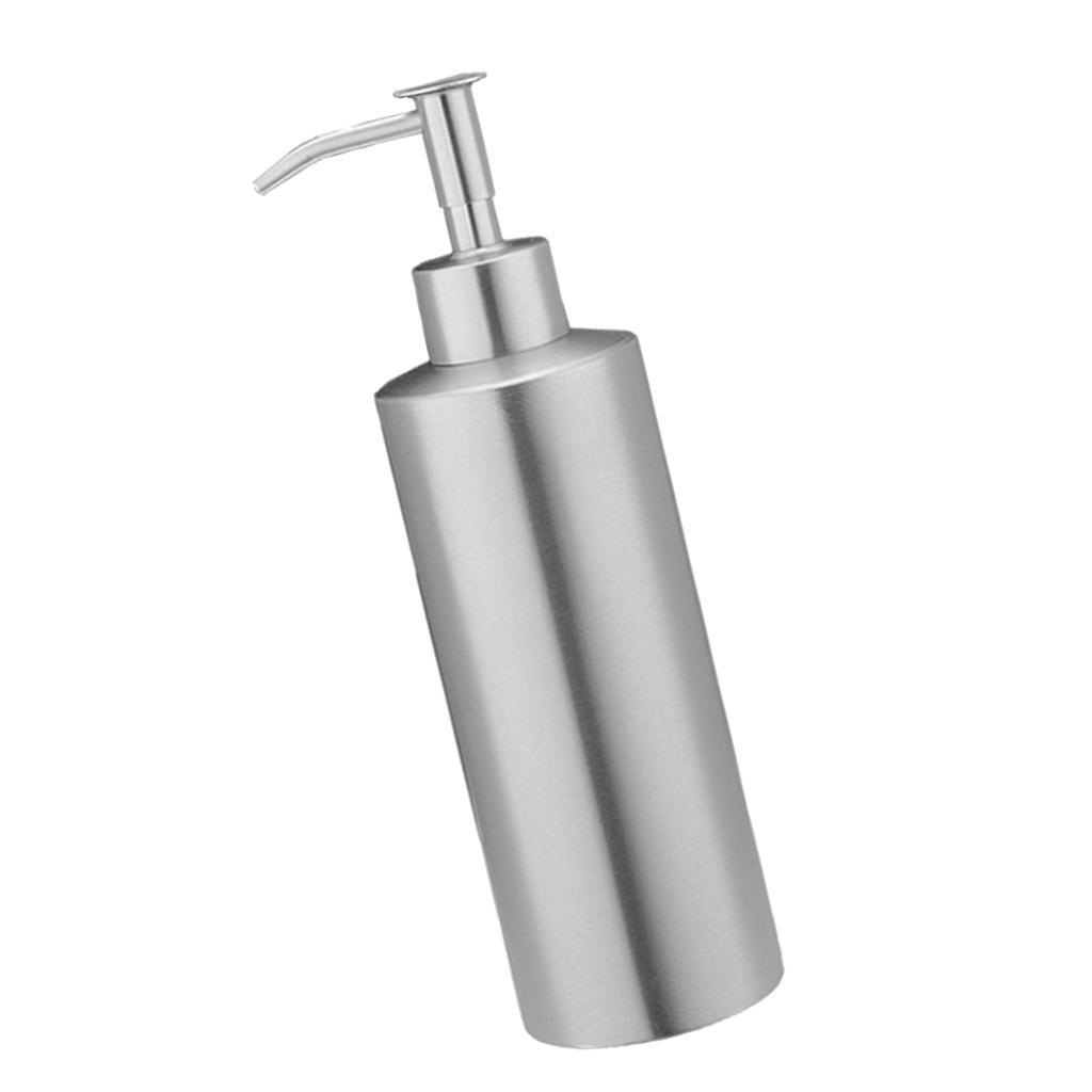 Silver Countertop Soap Dispensers Lotion Bottle with Rust Proof Stainless Steel Pump, Lotion/Soap Dispenser for Kitchen or Bathroom