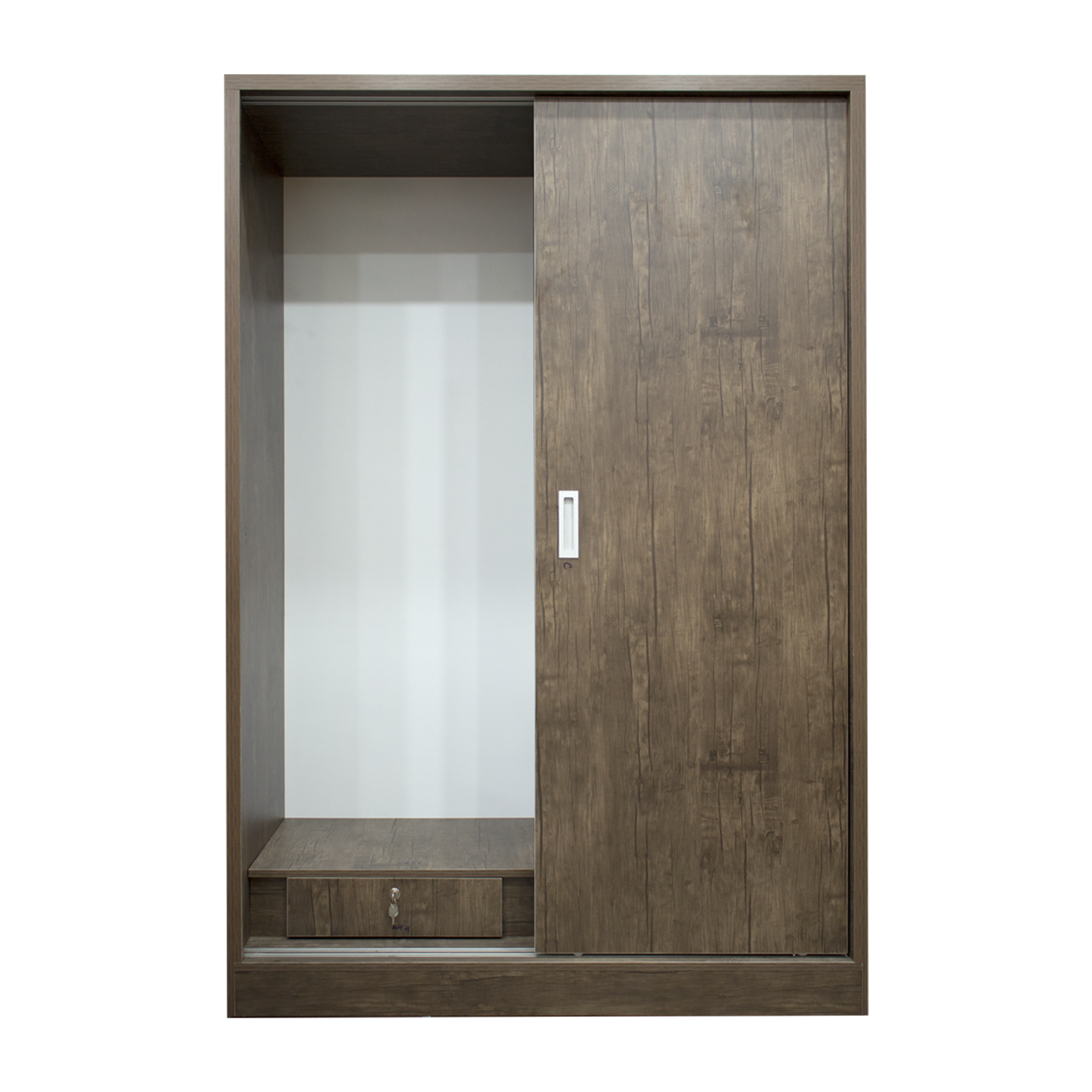 Tủ Áo Cửa Lùa 1m4 Gỗ MDF Phủ Melamine Màu Mun VIVA