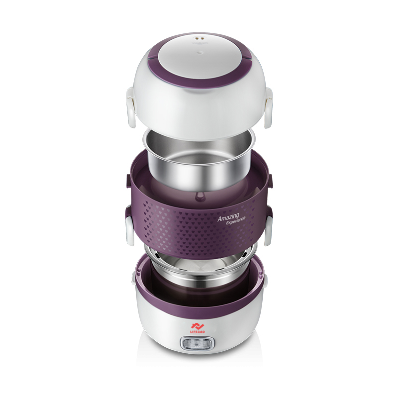 Hộp Cơm Cắm Điện, Hộp Cơm Hâm Nóng 2 Tầng Life360 EL-ALS263, Nấu Chín, Hâm Nóng Thức Ăn, Hàng Chính Hãng, Bảo Hành 1 Năm