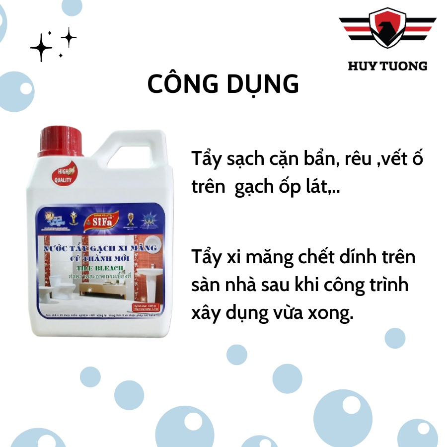 Nước lau gạch tẩy xi măng Sifa, vệ sinh nhà cửa cao cấp 1100ml