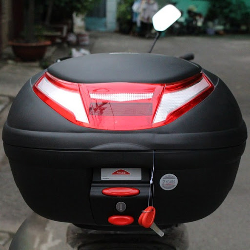 Combo Thùng Givi E350RN-S3 Có Đèn Led Kèm Đế Và Cảng Sau Cho Xe Exciter 150 Hàng Chính Hãng