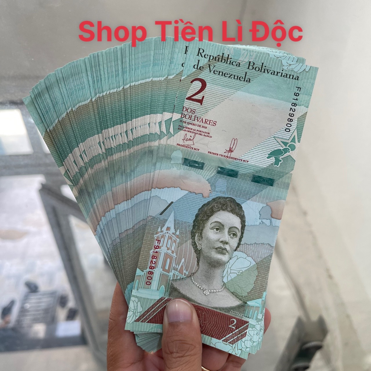 Sỉ Combo 100 Tờ Tiền Lì Xì Hình Con Vẹt Của Venezuela 2 Bolivares