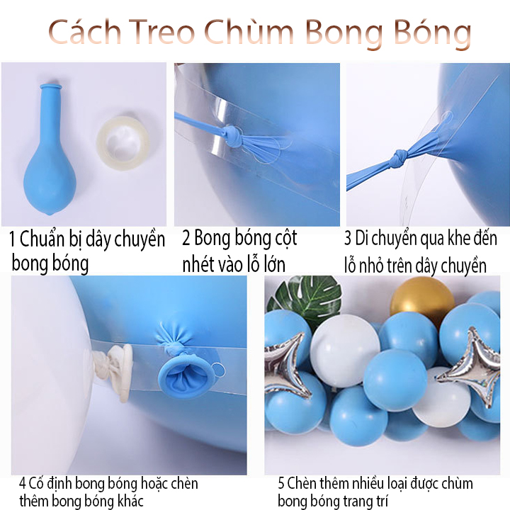 Bộ trang trí sinh nhật xe lửa và hươu cho bé - Sét bong bóng happy birthday có kèm bơm tay