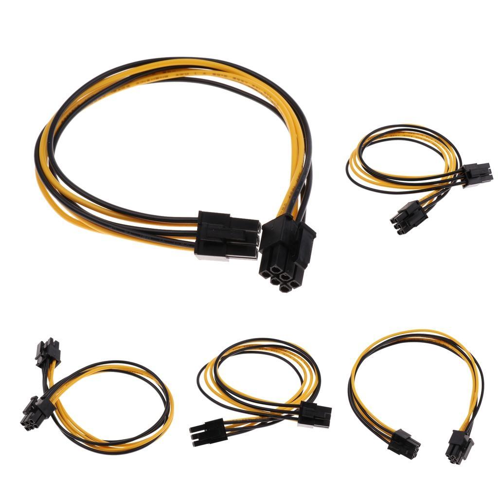 5pcs PCI-E 6pin Male to 6pin Male Power Extendion Splitter Cable