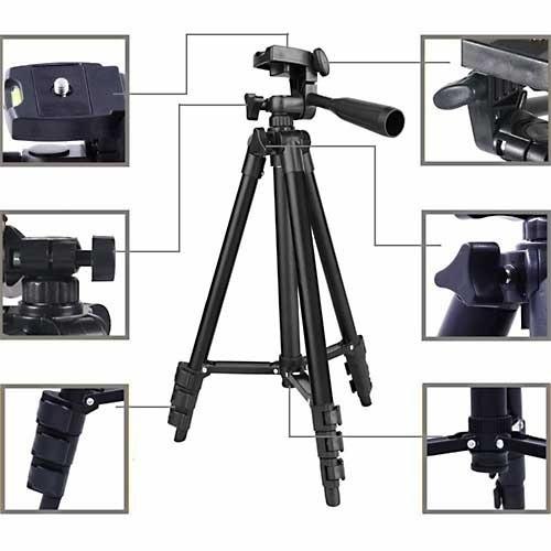 Chân máy ảnh Tripod 3120 tặng Giá kẹp điện thoại, REMOTE và Túi đựng