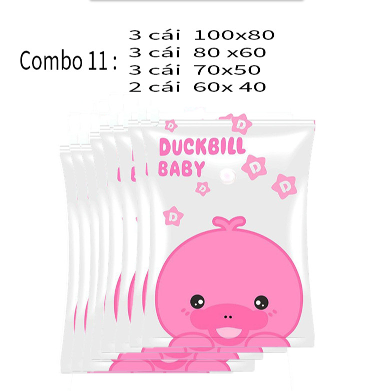 Combo 11 Túi hút chân không đựng chăn, quần áo, ga gối hình chú vịt