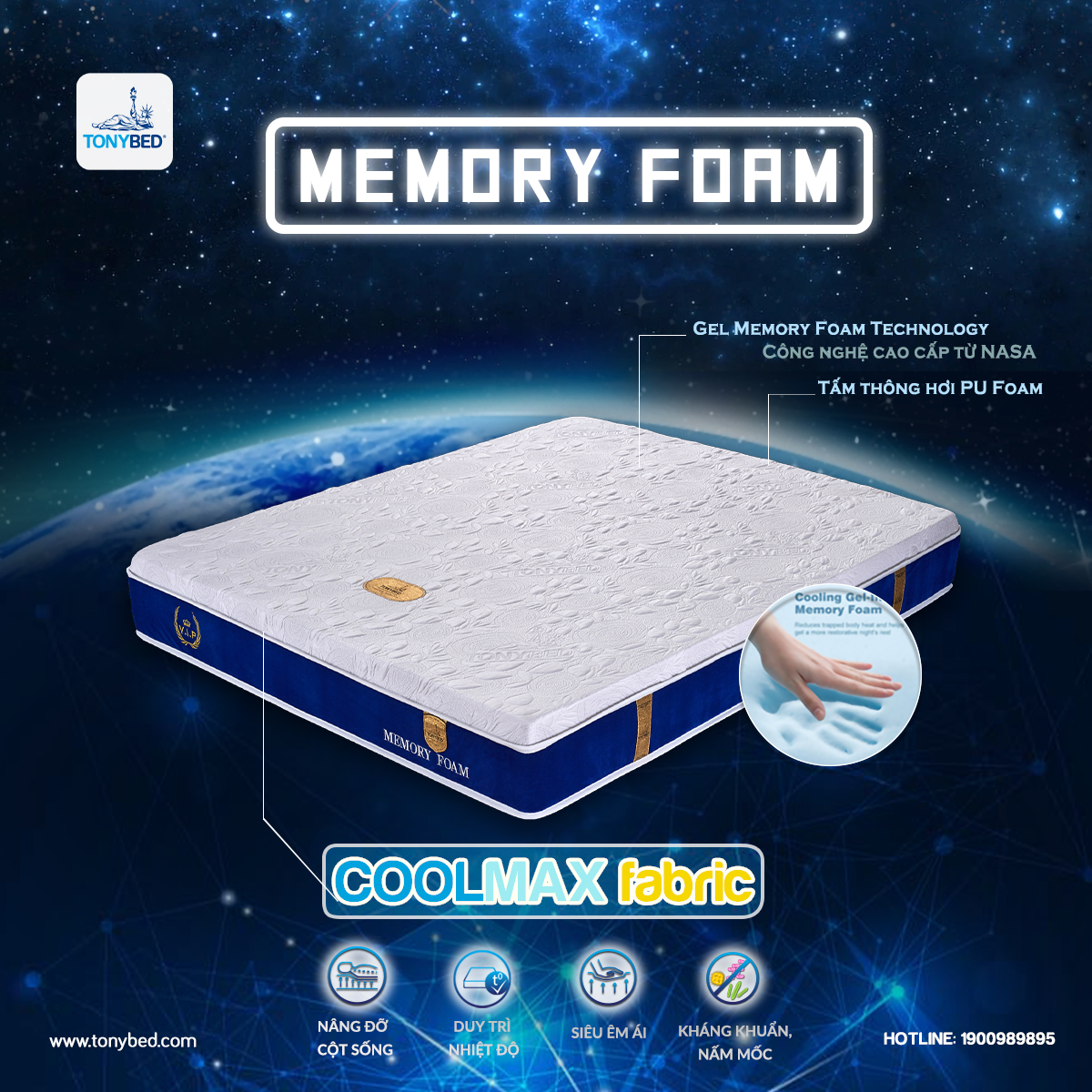 Nệm Cao Cấp Memory Foam