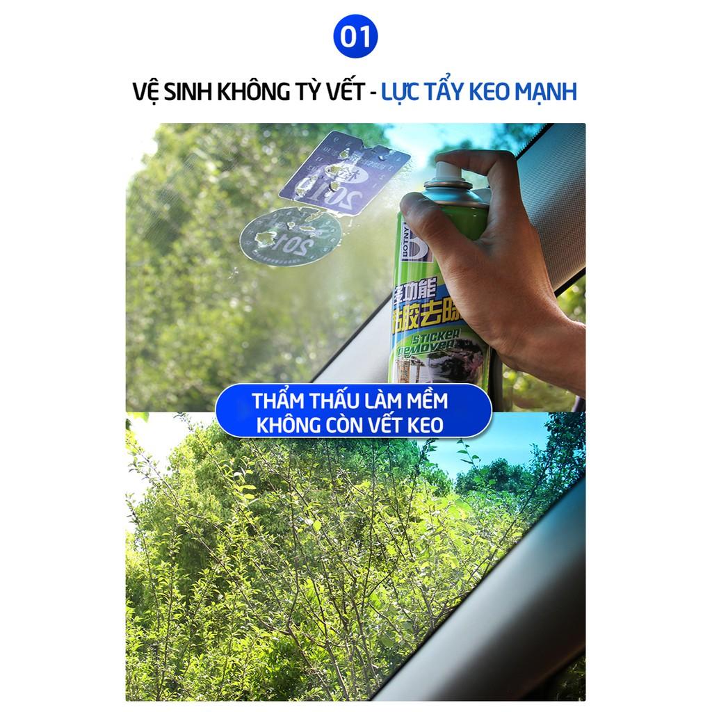 Dung dịch tẩy vết keo dán Sticker Remover 450ml, bình xịt loại bỏ decal,vết keo dính lâu ngày kính xe hơi _B-1810