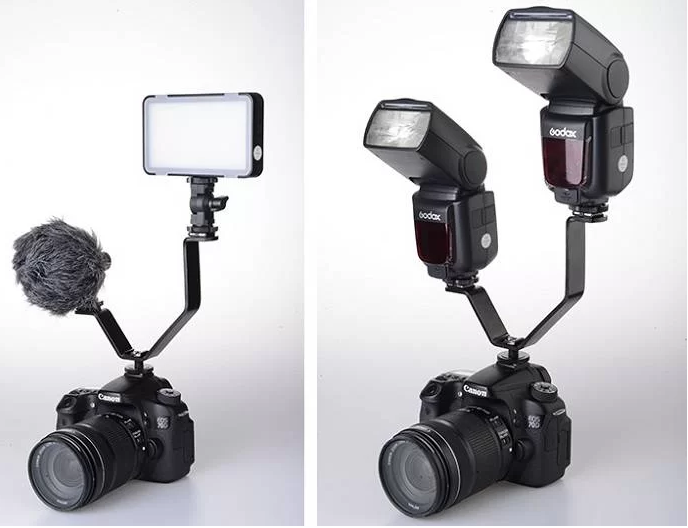 GIÁ ĐỠ CHỮ V GẮN ĐÈN FLASH, MONITOR, MICRO