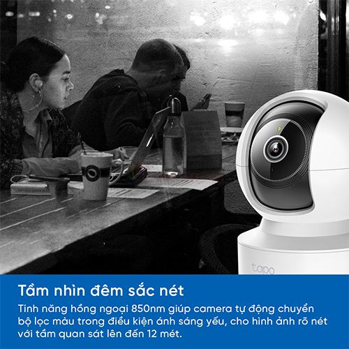 Camera trong nhà TP-Link Tapo Pan/Tilt Home Security Wifi 5MP 3K C232 - Hàng chính hãng