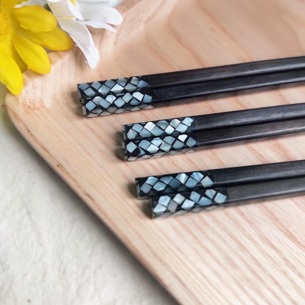ĐŨA GỖ MUN KHẢM TRAI NGHỆ THUẬT, ĐŨA GỖ SANG TRỌNG, CHỤP ẢNH DECOR