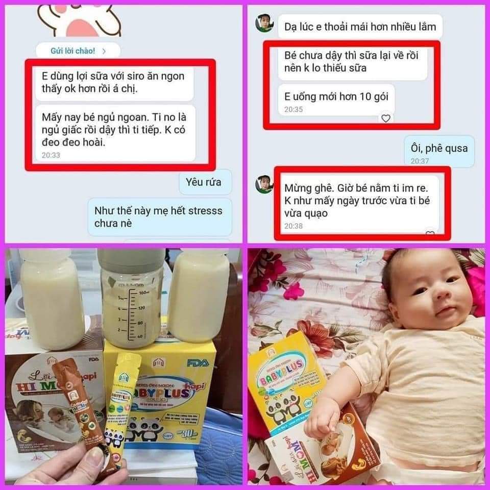 COMBO LỢI SỮA CHO MẸ GỒM 1 SIRO ĂN NGON VÀ 1 LỢI SỮA- cốm lợi sữa