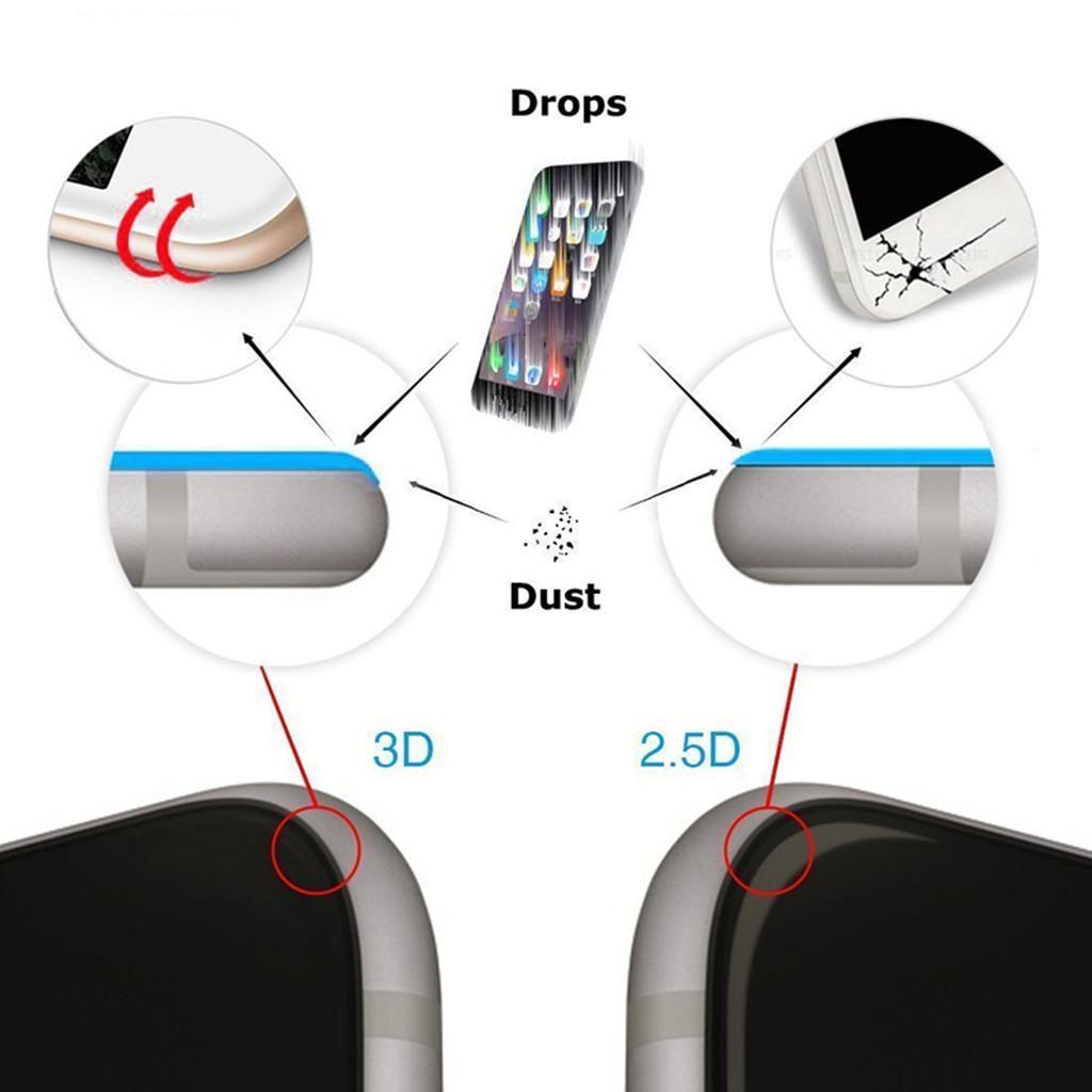 For iPhone 8 Glass Screen Protector,Front+Back Outer Screen Shield,5D Curved Full Coverage Edge to Edge Tempered Glass Screen Protector with Installation Kit