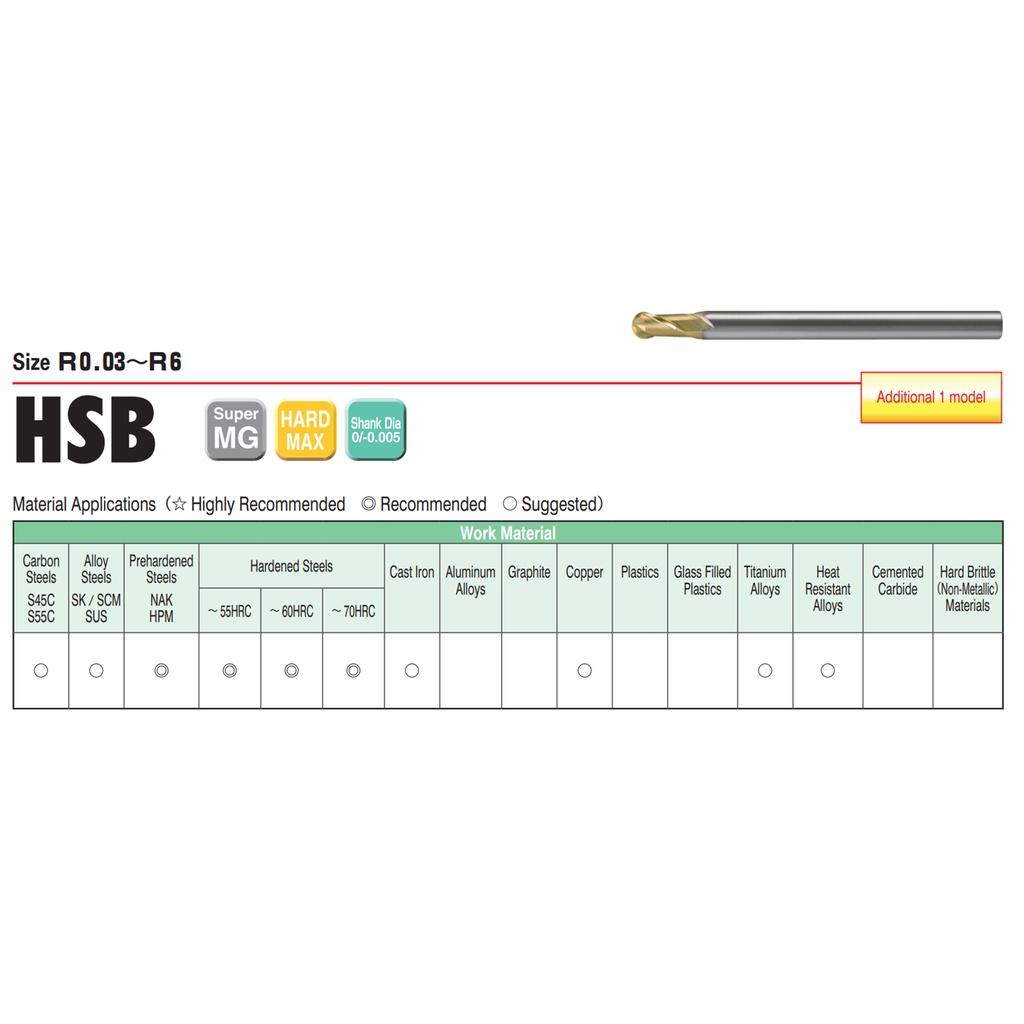 Dao Phay Cầu R3 x 9 x 80L Union Tool Model HSB2060-0900,Dao phay ngón gia công sau nhiệt