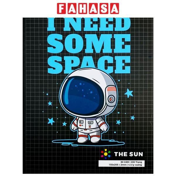 Tập Học Sinh Space - 4 Ô Ly Vuông - 200 Trang 80gsm - The Sun 04