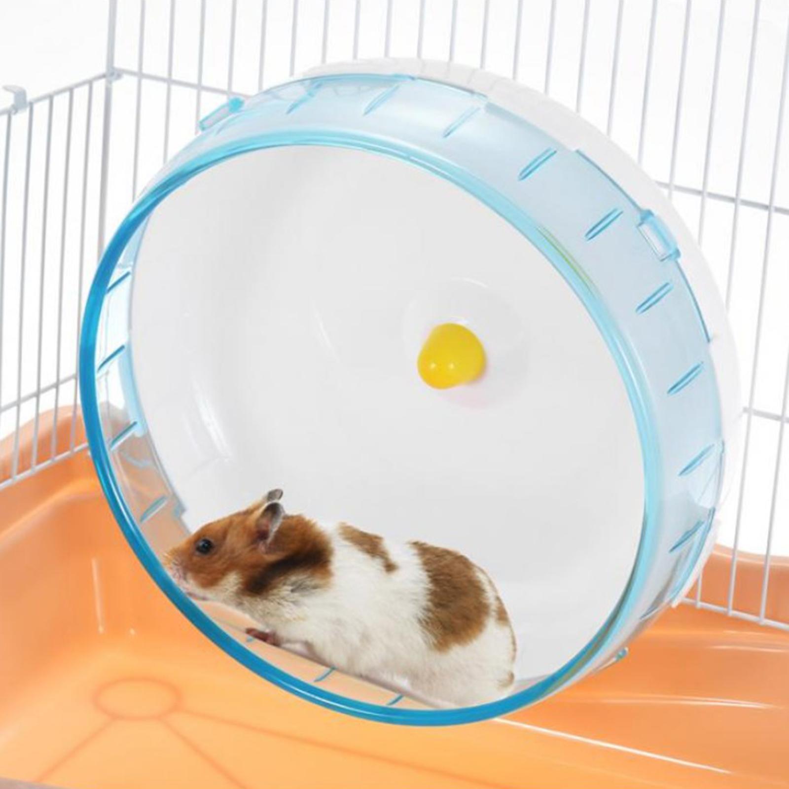 2 PCS Plastic Running Disc Spinner Hamster Exercise Wheel Pink Blue 17.5cm
